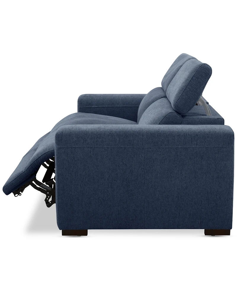 Nevio -Pc. Fabric Power Headrest Sectional with Motion Chairs