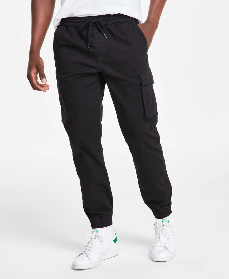 Sun + Stone Men's Garment-Dyed Cargo Jogger Pants