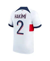 Nike Men's Achraf Hakimi White Paris Saint-Germain 2023/24 Away Stadium Replica Player Jersey