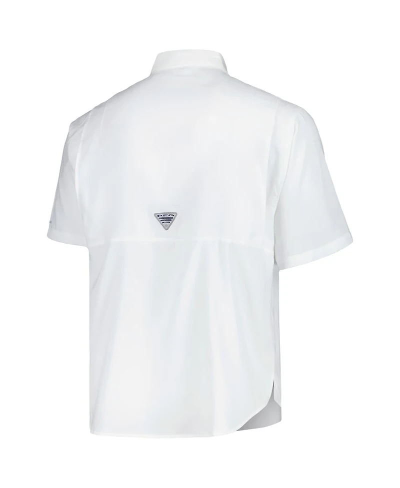 Columbia Men's White San Diego Padres Tamiami Omni-Shade Button-Down Shirt