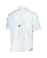 Columbia Men's White San Diego Padres Tamiami Omni-Shade Button-Down Shirt