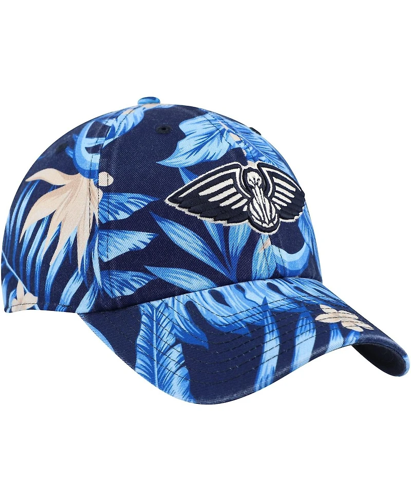 '47 Brand Men's Navy New Orleans Pelicans Tropicalia Floral Clean Up Adjustable Hat