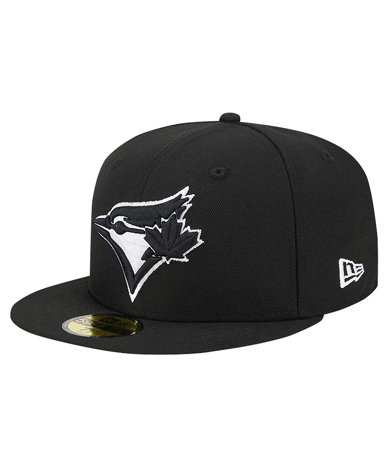 New Era Men's Black Toronto Blue Jays Logo 59FIFTY Fitted Hat