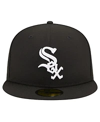 New Era Men's Black Chicago White Sox Logo 59FIFTY Fitted Hat