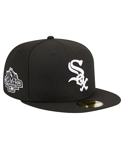 New Era Men's Black Chicago White Sox Logo 59FIFTY Fitted Hat