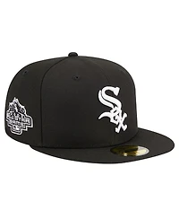 New Era Men's Black Chicago White Sox Logo 59FIFTY Fitted Hat