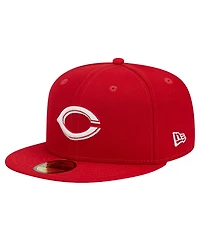 New Era Men's Red Cincinnati Reds Logo 59FIFTY Fitted Hat