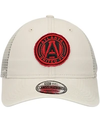 New Era Men's Tan Atlanta United Fc Game Day 9TWENTY Adjustable Trucker Hat