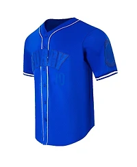 Pro Standard Men's Stephen Curry Royal Golden State Warriors Triple Tonal Mesh Button-Up Top