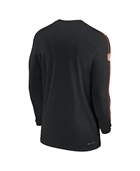 Nike Men's Black Cincinnati Bengals Sideline Coach Uv Performance Long Sleeve T-Shirt