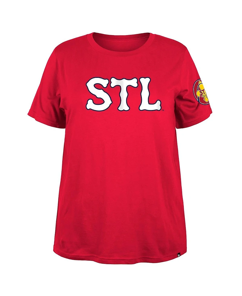 New Era Women's Red St. Louis Cardinals 2024 City Connect Plus T-Shirt