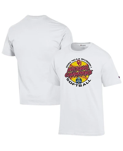 Champion Men's and Women's White Oklahoma Sooners 2024 Ncaa Softball College World Series Champions Locker Room T-Shirt