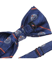 Eagles Wings Men's Navy Edmonton Oilers Oxford Bow Tie