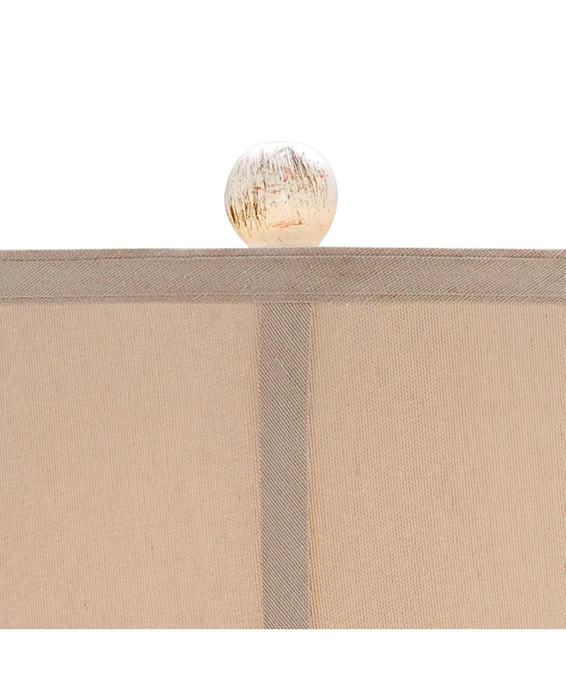 Regency Hill Isabella Cottage Accent Table Lamp Rustic 27" Tall Ivory Ceramic Milk Jar Crackle Beige Bell Shade for Bedroom Living Room Bedside O