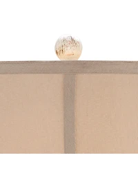 Regency Hill Isabella Cottage Accent Table Lamp Rustic 27" Tall Ivory Ceramic Milk Jar Crackle Beige Bell Shade for Bedroom Living Room Bedside O