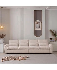 Streamdale Furniture Elegant Reversible Ottoman Sofa with Usb Ports and Storage