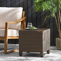Streamdale Modern Woven Outdoor Side Table for Patio or Deck