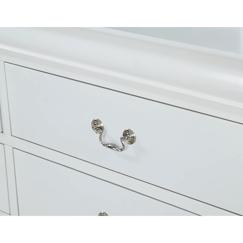 Simplie Fun Louis Philip Style Two-Drawer Nightstand with Rich Finish