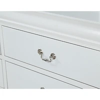 Simplie Fun Louis Philip Style Two-Drawer Nightstand with Rich Finish