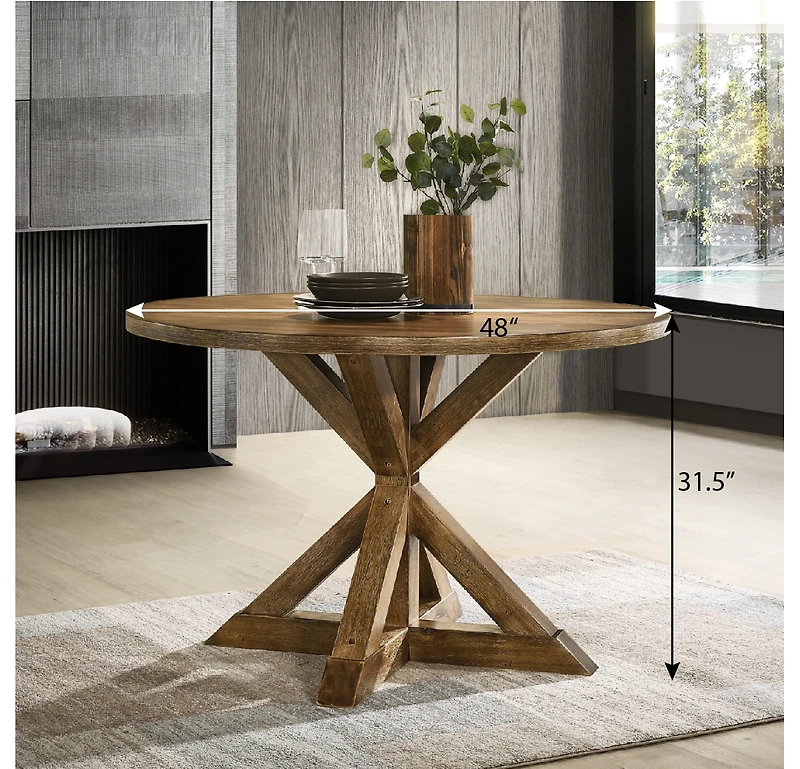 Streamdale Windvale Cross-Buck Base Dining Table