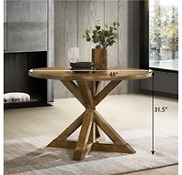 Streamdale Windvale Cross-Buck Base Dining Table