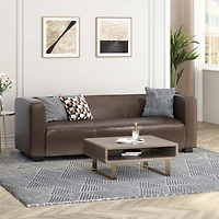 Streamdale Contemporary Upholstered Tuxedo Sofa with Birch Wood Legs