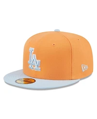 New Era Men's Orange/Light Blue Los Angeles Dodgers Spring Color Basic Two-Tone 59FIFTY Fitted Hat