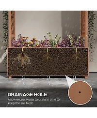 Elegant Raised Garden Bed with Arch Trellis and Pergola Roof