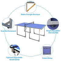 Streamdale Foldable Ping Pong Table Complete Set, Mid-Size 6'x3'