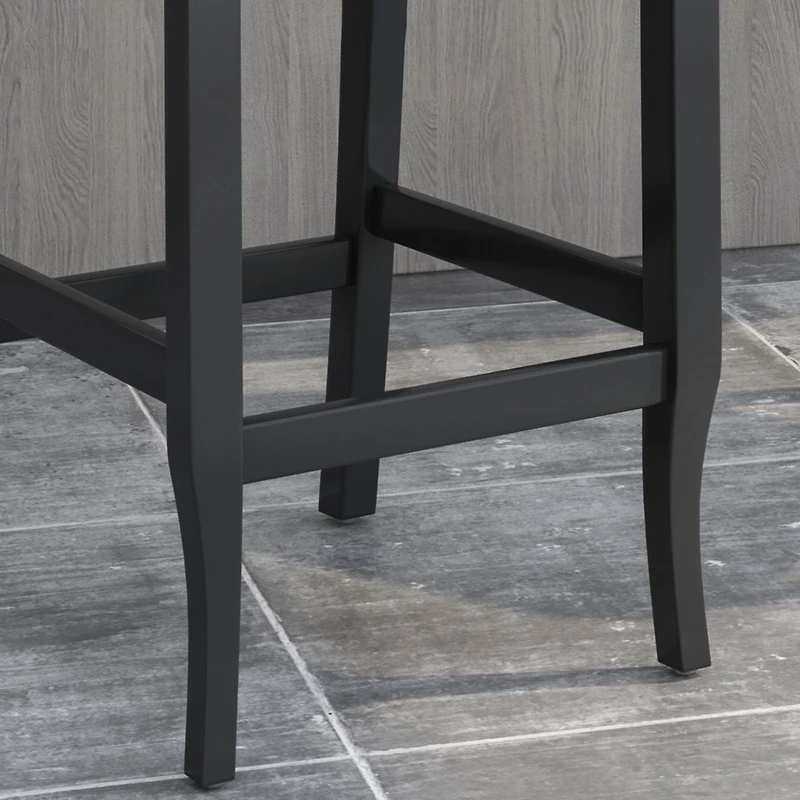 Streamdale Sophisticated Upholstered Button-Tufted Wingback Barstools