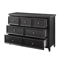 Scratch-Resistant, Easy-Slide 7-Drawer Dresser with Metal Handles