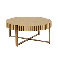 Streamdale Furniture Modern 31.5" Coffee Table with Stainless Steel Base