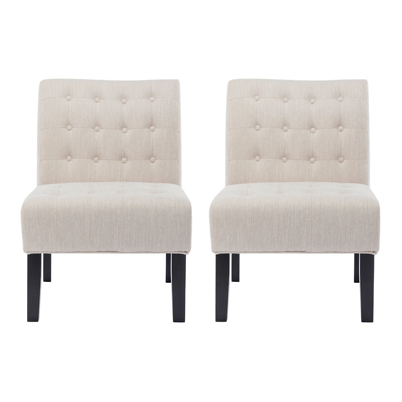 Streamdale Classic Accent Chair Set with Button-Tufted Design