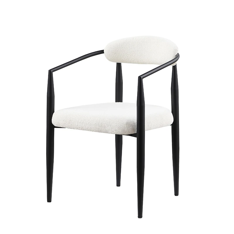 Streamdale Upholstered Modern Dining Chairs with Toothpick Gold Frame (Set of 2)