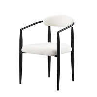 Streamdale Upholstered Modern Dining Chairs with Toothpick Gold Frame (Set of 2)