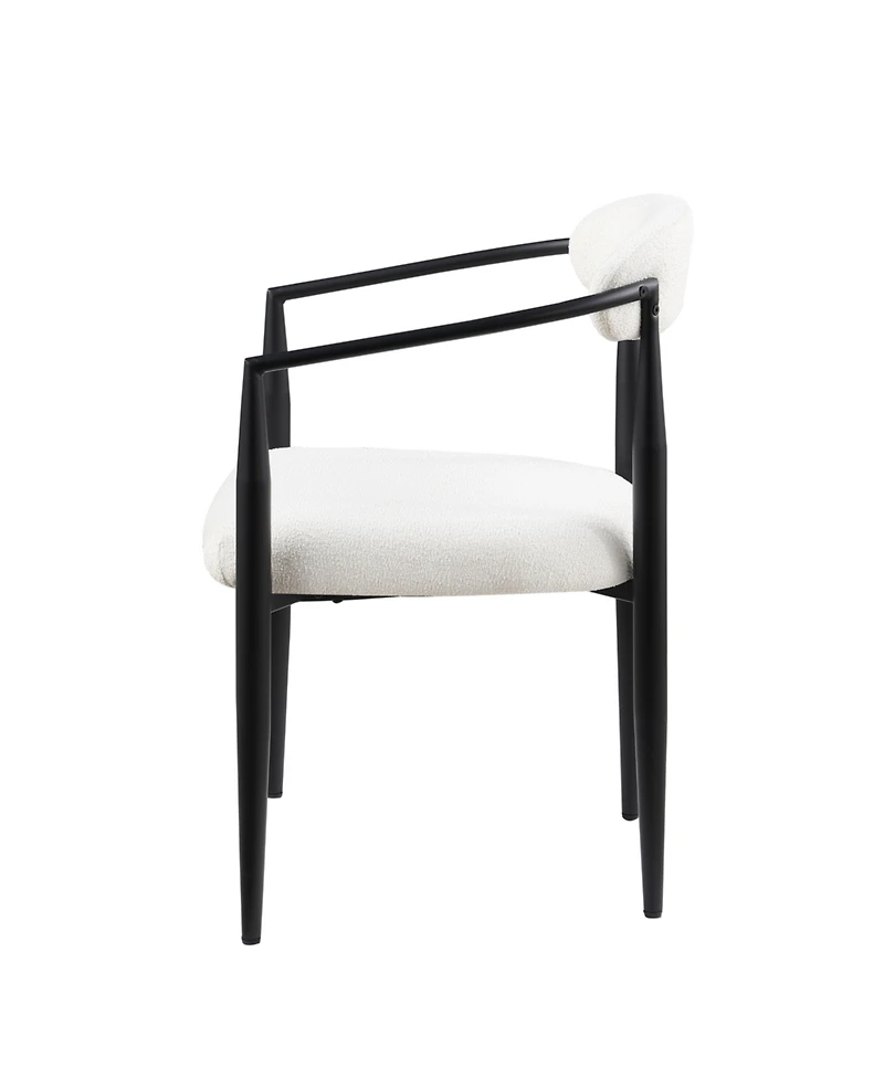 Streamdale Upholstered Modern Dining Chairs with Toothpick Gold Frame (Set of 2)