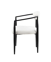 Streamdale Upholstered Modern Dining Chairs with Toothpick Gold Frame (Set of 2)