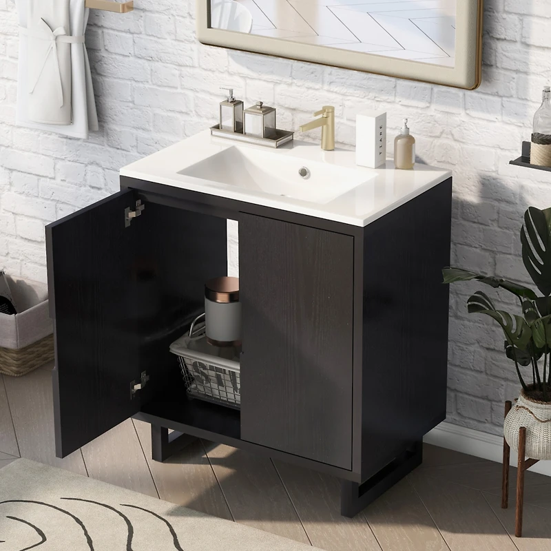 Streamdale Premium Solid Wood Bathroom Vanity (30")