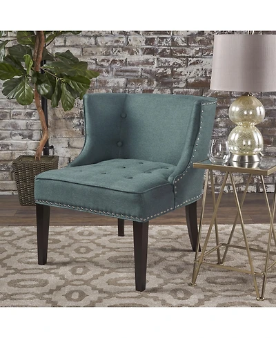 Streamdale Contemporary Tufted Accent Chair with Nailhead Accents