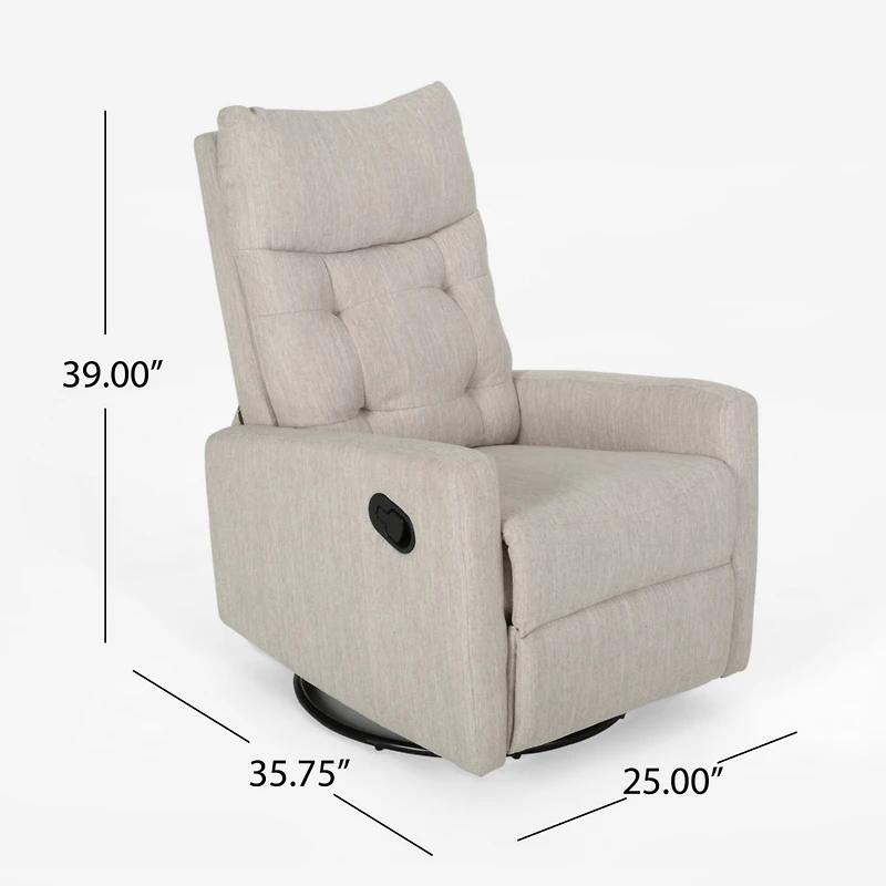 Streamdale Contemporary Push-Back Recliner with Glide and Swivel