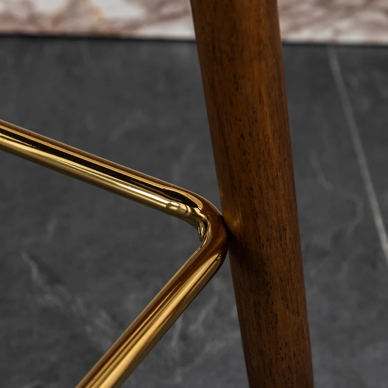 Streamdale Furniture Mid-Century Modern Upholstered Counter Stool with Wingback and Nailhead Trim