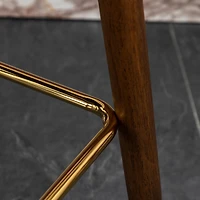 Streamdale Furniture Mid-Century Modern Upholstered Counter Stool with Wingback and Nailhead Trim