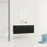 Streamdale Furniture Modern Vanity with Unique Resin Sink and Ample Storage