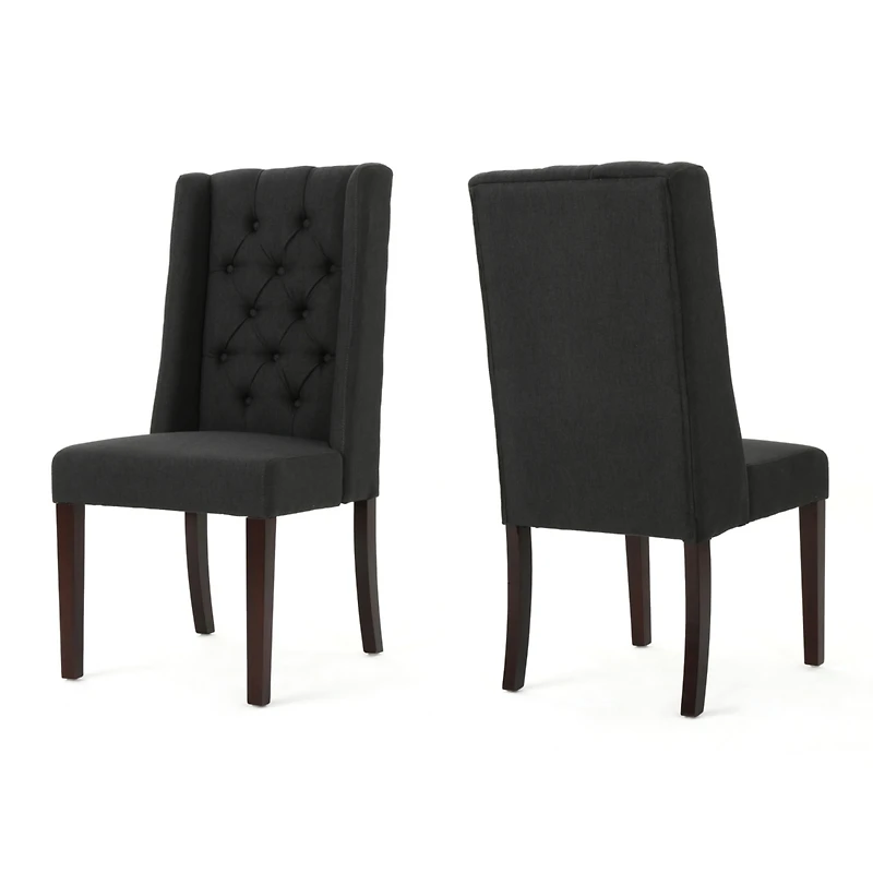 Streamdale Elegant Tufted Wingback Dining Chairs Sophistication and Comfort