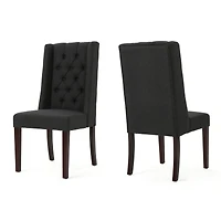 Streamdale Elegant Tufted Wingback Dining Chairs Sophistication and Comfort