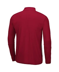 Colosseum Men's Heather Gray/Crimson Oklahoma Sooners Prospect Quarter-Zip Jacket