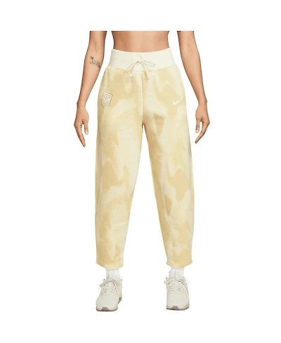Nike Women's Cream Usmnt Phoenix Fleece High-Waisted Curve Pants
