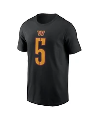 Nike Men's Jayden Daniels Black Washington Commanders 2024 Nfl Draft Player Name Number T-Shirt