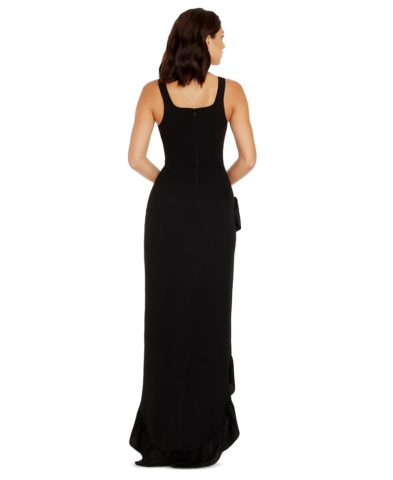 Dress the Population Women's Charlene Ruffled High-Low Gown