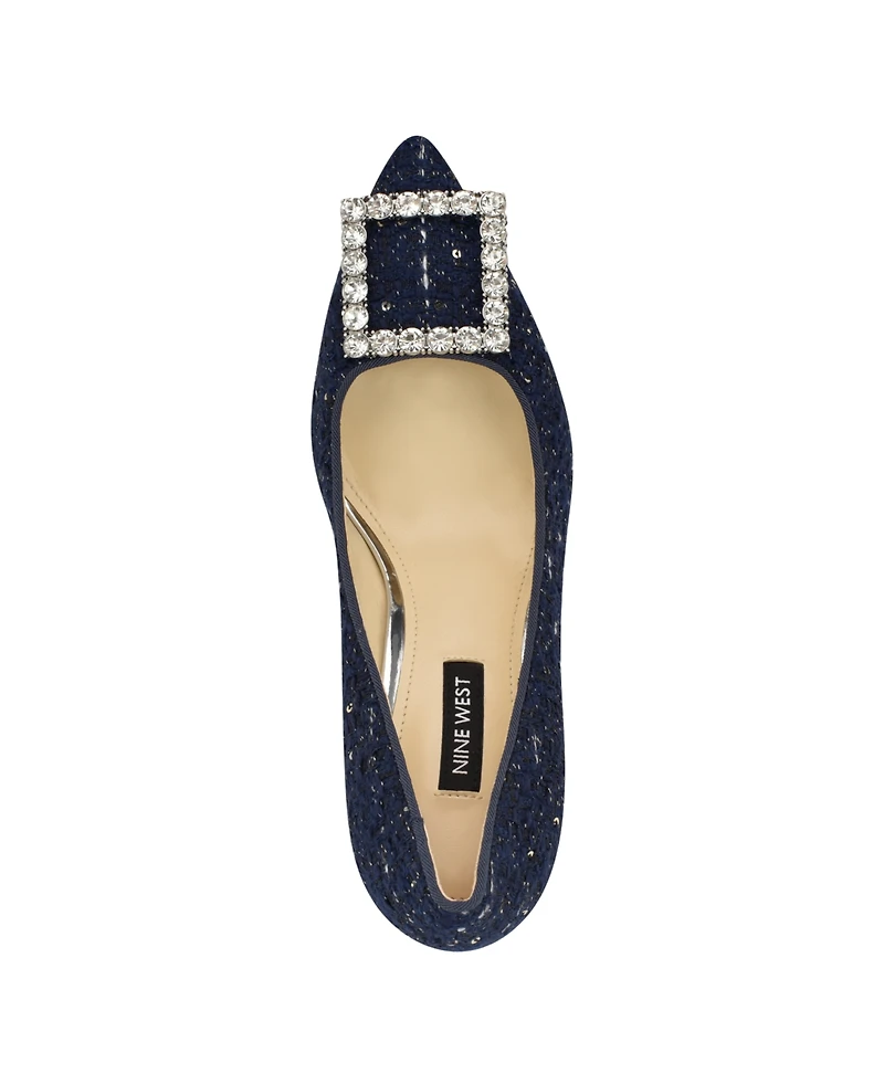 Nine West Women's Jaquee Pointy Toe Embellished Dress Pumps